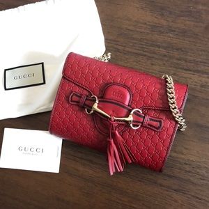 GUCCI Emily Mini Microguccissima Purse
